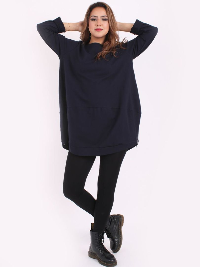 Harper Zip Sweater Navy image 1